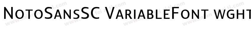 NotoSansSC VariableFont wghtttf字体转换